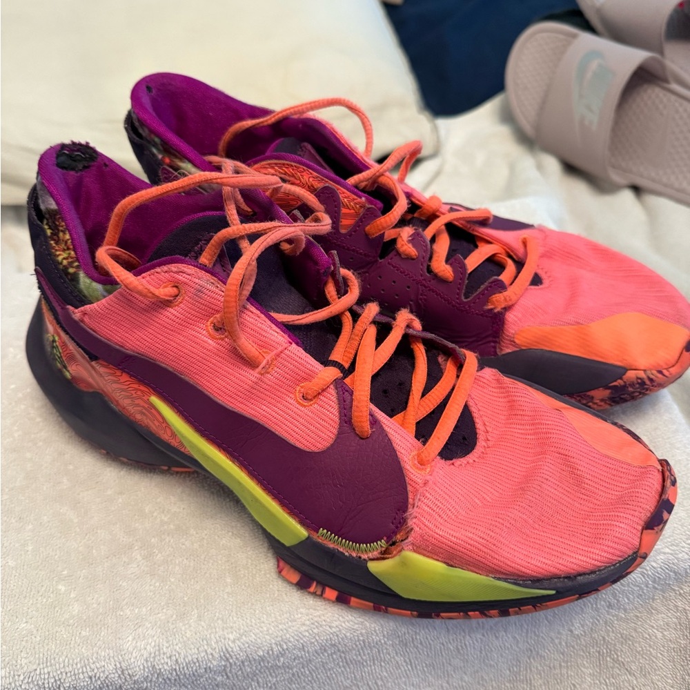 Nike Pink and Orange Athletic Sneakers